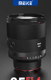 Meike 85mm f/1.4 FF STM auto focusing full frame portrait lens for Sony E mount Nikon Z Leica TL SL