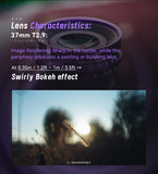 7artisans Floral Bloom 57mm T2.9 Full frame Cine Lens - PL mount purple