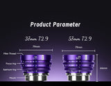 7artisans Floral Bloom 57mm T2.9 Full frame Cine Lens - PL mount purple