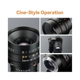 TTArtisan 85mm T2.1 Dual Bokeh Cine Full Frame Lens for mirrorless camera - Sony E Nikon Z Canon RF Leica Panasonic L Mount