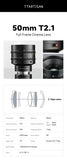 TTArtisan 85mm T2.1 Dual Bokeh Cine Full Frame Lens for mirrorless camera - Sony E Nikon Z Canon RF Leica Panasonic L Mount