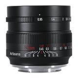 7artisans 50mm f/0.95 Large Aperture APS-C Manual Lens for Fuji X-Mount Sony E Canon EOS M Olympus Micro 4/3 Nikon Z mirrorless camera + UV filter