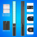 LUXCEO P6 RGB full color LED light background light - App control 10000mAh 18W 1300lm