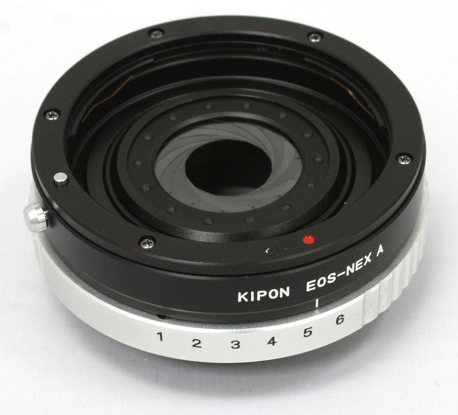 Kipon Canon EF mount lens to Sony NEX E mount APS-C mirrorless camera adapter (external aperture) - A6600 A6000 A6500 A5000