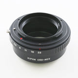Kipon Contarex CRX mount lens to Sony NEX E mount mirrorless camera adapter - A7 A7R IV V A7S III A6000 A6500 A5000