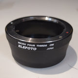 Elefoto lens adapter for Olympus OM mount lens to Micro 4/3 MFT camera - GH4 OM-D G6 E-P5