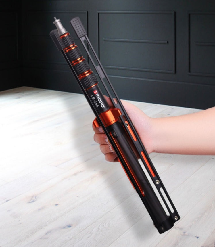 Triopo LS-255 carbon fiber 2 meter light tripod aluminium stand 2kg for LED light flashgun ring flash smartphone support