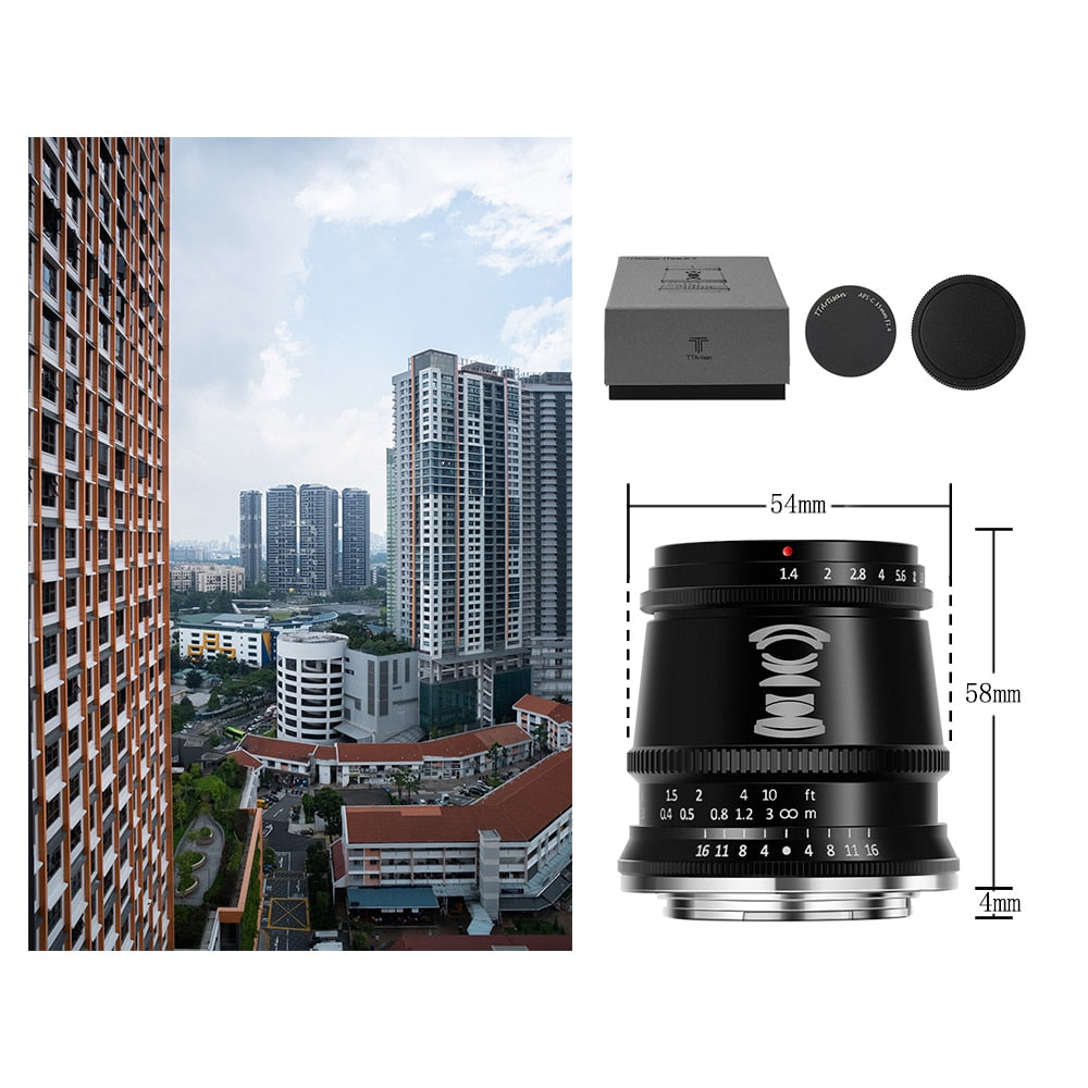 TTArtisan 17mm F/1.4 APS-C Camera Lens for mirrorless camera - Sony E Fuji X Canon EOS M RF NIKON Z MFT Leica Panasonic L