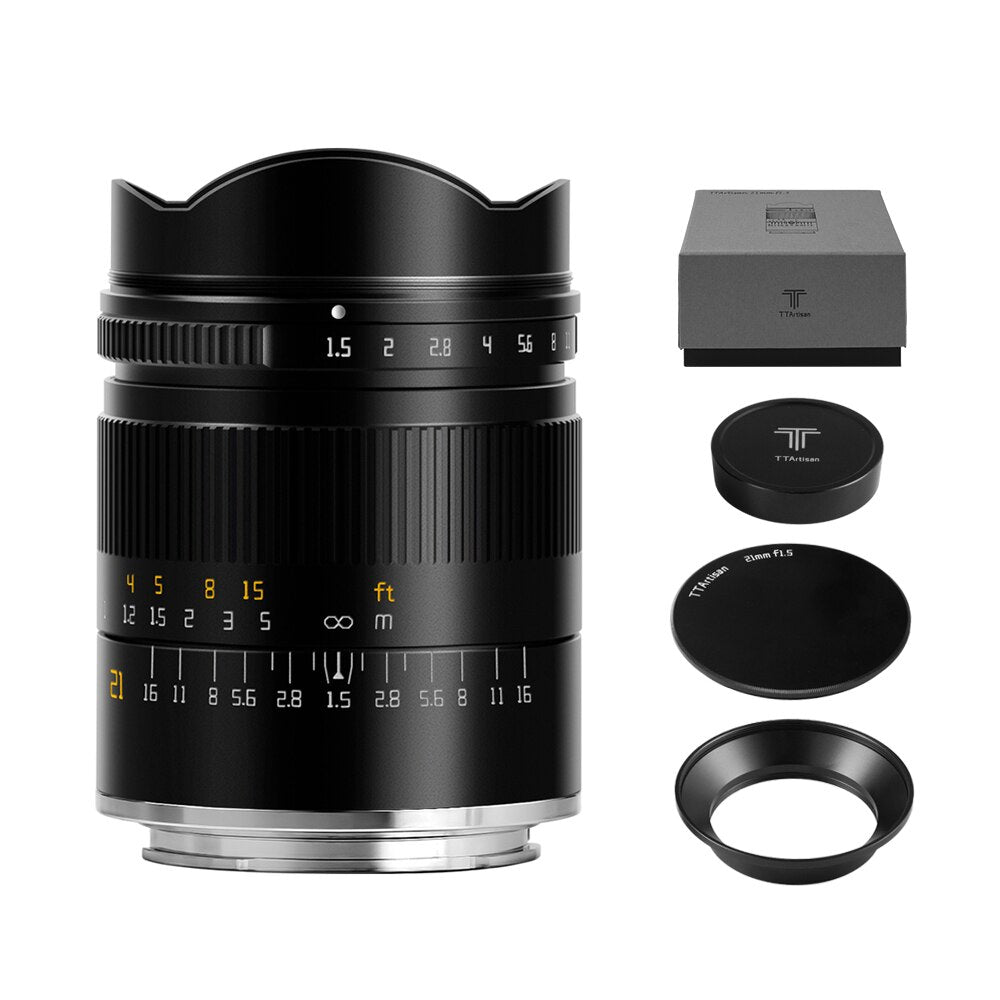 TTArtisan 21mm F/1.5 ASPH Full Frame Wide Angle Manual Lens for mirrorless camera - Sony E Canon R Nikon Z Mount