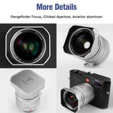 TTArtisan M 21mm F/1.5 ASPH Wide Angle Full Frame Prime Lens for Leica M mount rangefinder camera - M8 M9 M10 M11 M Typ 240 246 262