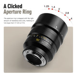 TTArtisan 90mm F/1.25 Full Frame Manual Portrait Lens for mirrorless camera - Sony E Leica L Canon R Nikon Z Fujifilm GFX Hasselblad X1D Mount