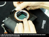 Metal replacement modifying mount adapter for Sony E mount NEX camera - NEX-6 A9 II A7 A7R A6000