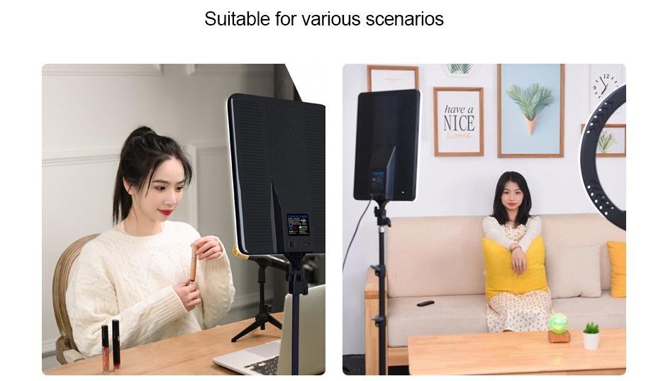 Pixco 19 inch 100W bi-color LED panel studio video light - for mobile live broadcast selfie Tiktok YouTube facebook Aputure Nanlite Godox