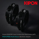 Kipon EF-MFT AF Auto Focus Aadpter for Canon EOS EF Lens to Micro Four Thirds (MFT) M43 M4/3 Camera Lens Adapter