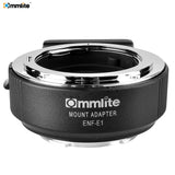 Commlite CM-ENF-E1 PRO Electronic Lens Adapter for Nikon F Lens to Sony E-Mount Camera V08 - A9 II A7 A7R III A6500 A6100