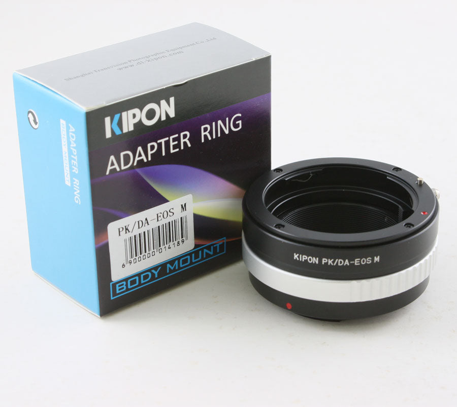 Kipon Pentax K mount DA AF lens to Canon EOS M EF-M mount mirrorless camera adapter - M2 M5 M6 M50 M100