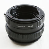 Nikon F mount G AF-S lens to Canon EOS M Adapter Adjustable Macro Focusing Helicoid - M5 M6 M50
