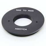 Lens adapter ring for RMS microscope lens to M42 Pentax screw mount camera