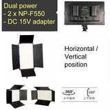 Pixco 40W 600 bulbs bi-color LED panel studio video light - for mobile live broadcast selfie Tiktok YouTube facebook Aputure Nanlite Godox