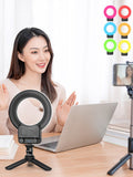 LUXCEO P01RGB camera ring RGB LED light 7W 14cm beauty light for DSLR mirrorless video camera with hot shoe