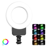 LUXCEO P01RGB camera ring RGB LED light 7W 14cm beauty light for DSLR mirrorless video camera with hot shoe