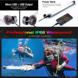 LUXCEO P7RGB Pro IP68 waterproof RGB full color LED light background diving light with remote control 40cm 8W 1000lm