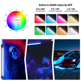 LUXCEO P7RGB Pro IP68 waterproof RGB full color LED light background diving light with remote control 40cm 8W 1000lm