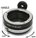 Kipon Tilt lens adapter (old type) for Olympus OM mount lens to Micro Four Thirds M4/3 Adapter - OM-D E-M5 II GH4 GX8