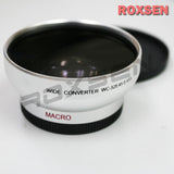 0.45x Wide Angle Conversion Lens 37mm / 52mm / 55mm for Canon Sony Nikon Panasonic Pentax DC camcorder