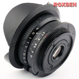8mm F/3.8 fisheye CCTV Lens body for Micro Four Thirds 4/3" sensor - Olympus OM-D Panasonic Micro 4/3