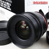 Samyang 16mm T2.2 ED AS UMC Aspherical CS APS-C Lens for Nikon F mount video DSLR camera D500 D7500 D5600