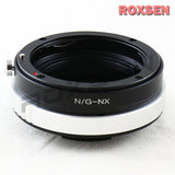 Nikon F mount AF-S G lens to Samsung NX mount mirrorless adapter - NX5 NX10 NX100 NX200 NX1000