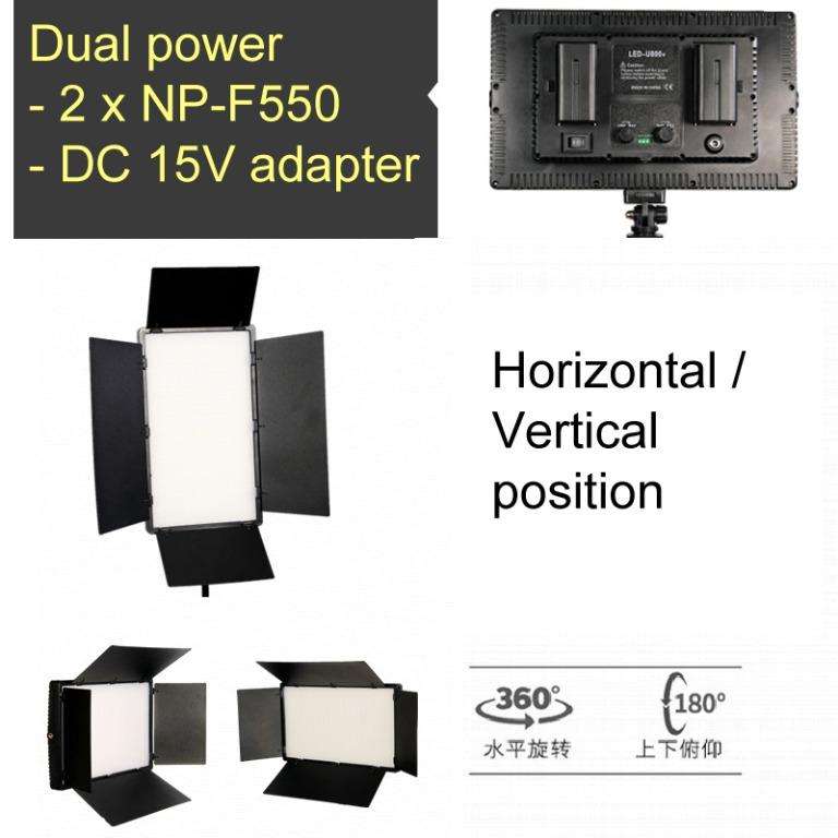 Pixco 50W 800 bulbs bi-color LED panel studio video light - for mobile live broadcast selfie Tiktok YouTube facebook Aputure Nanlite Godox