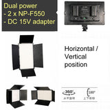 Pixco 50W 800 bulbs bi-color LED panel studio video light - for mobile live broadcast selfie Tiktok YouTube facebook Aputure Nanlite Godox